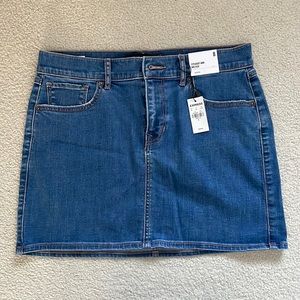 Express mini jean skirt